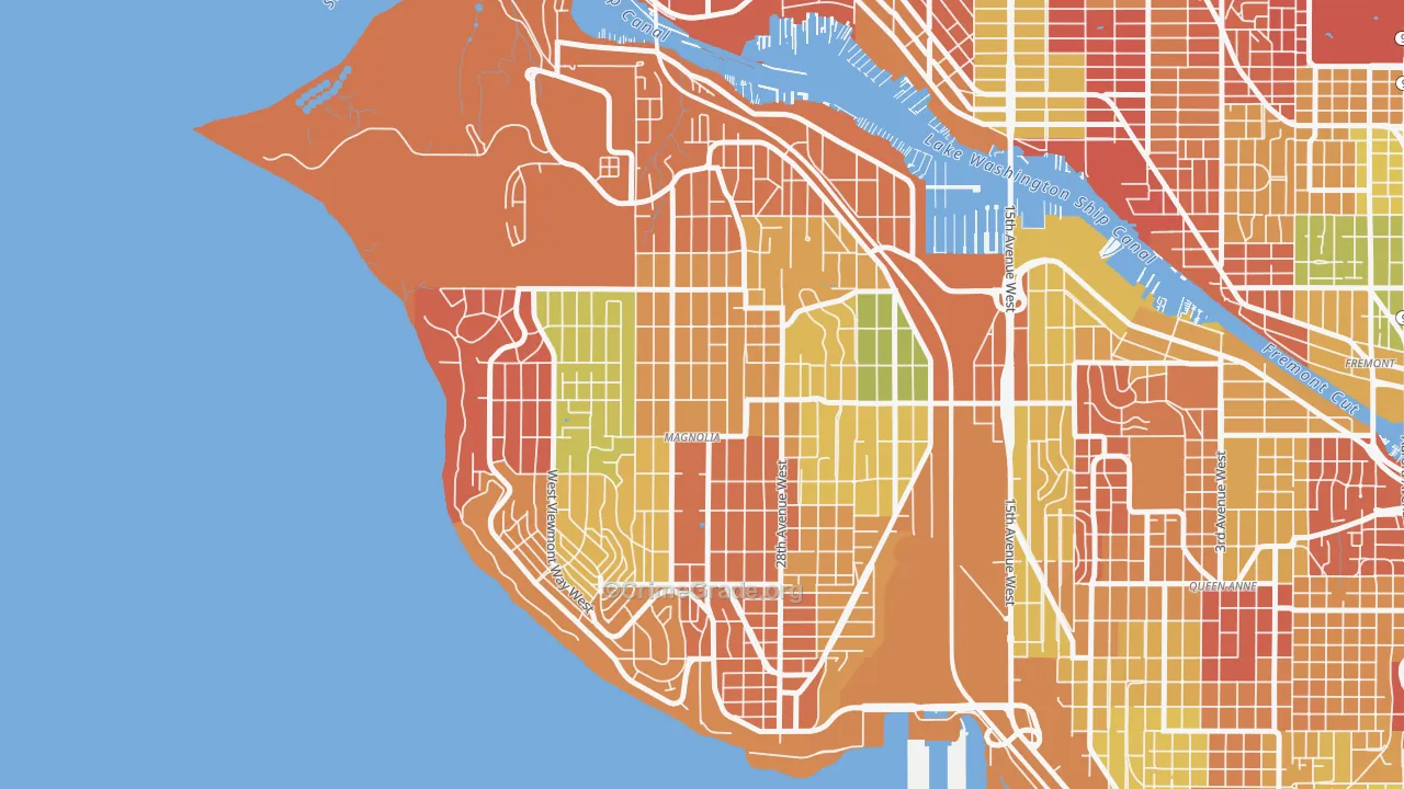 Magnolia, Seattle, WA Map of Arson Rates