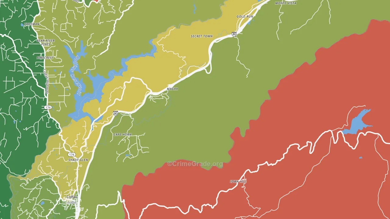 Magra, CA Map of Arson Rates