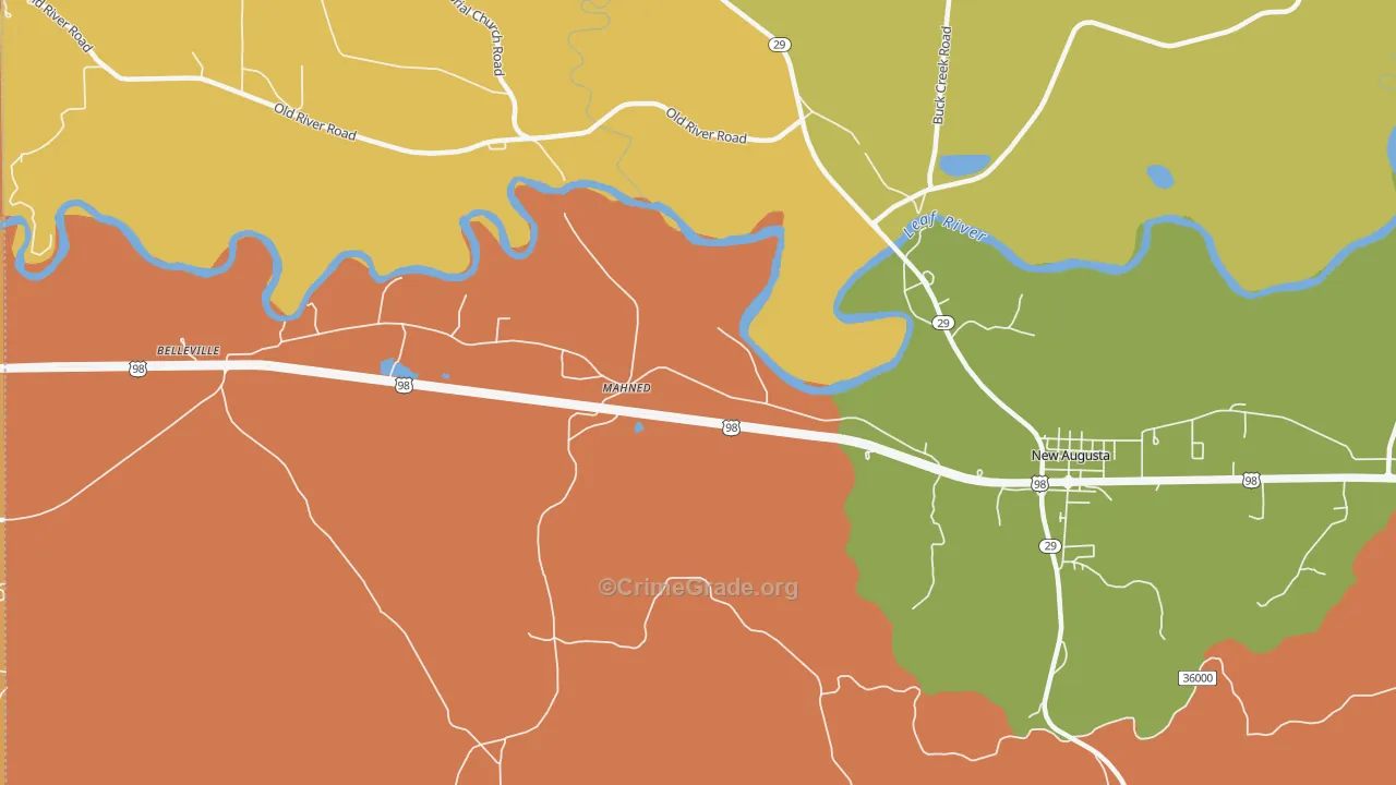 Mahned, MS Map of Arson Rates