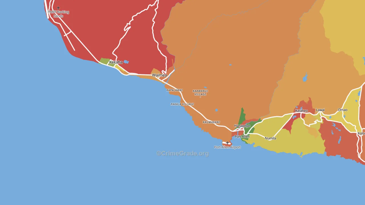 Makaweli, HI Map of Arson Rates