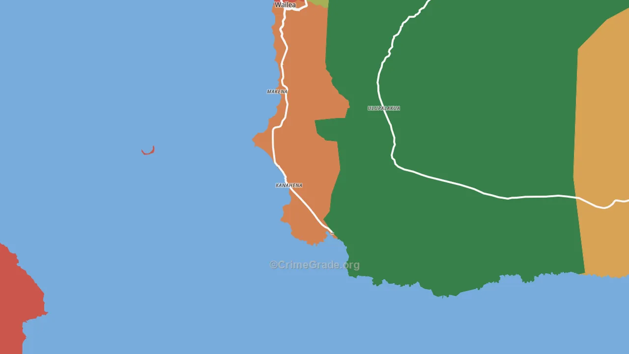 Makena, HI Map of Arson Rates