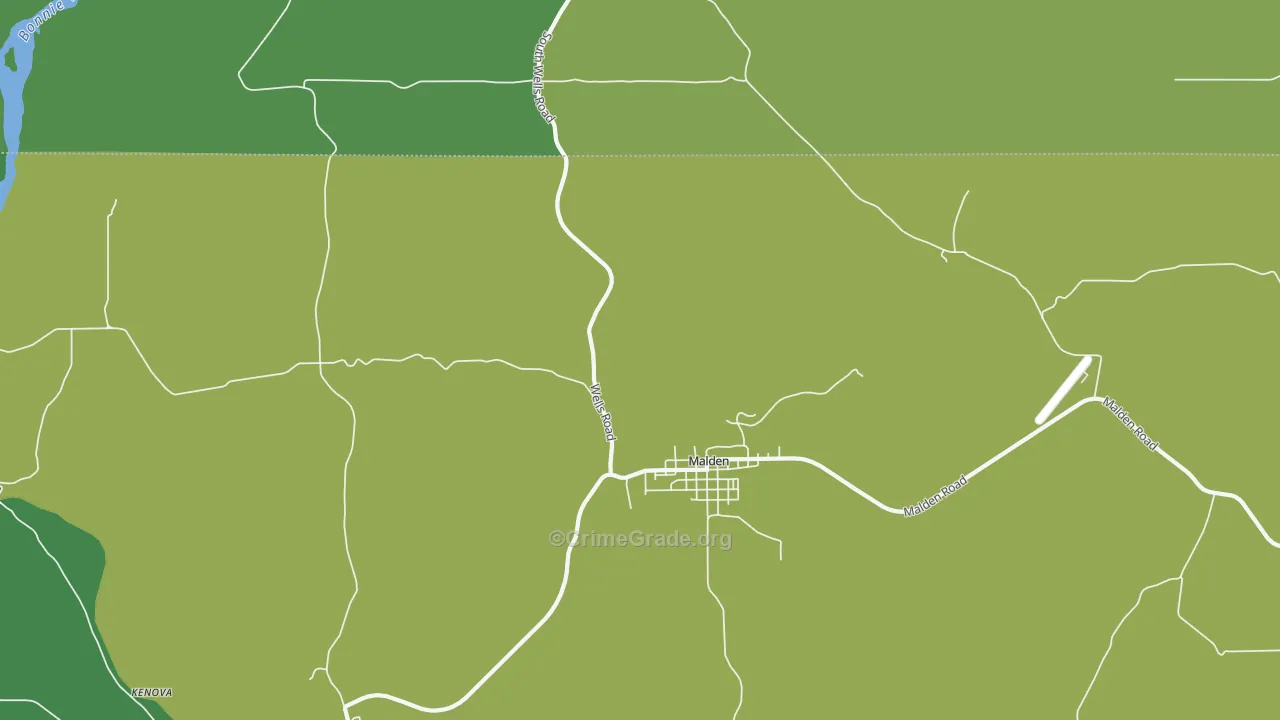 Malden, WA Map of Arson Rates