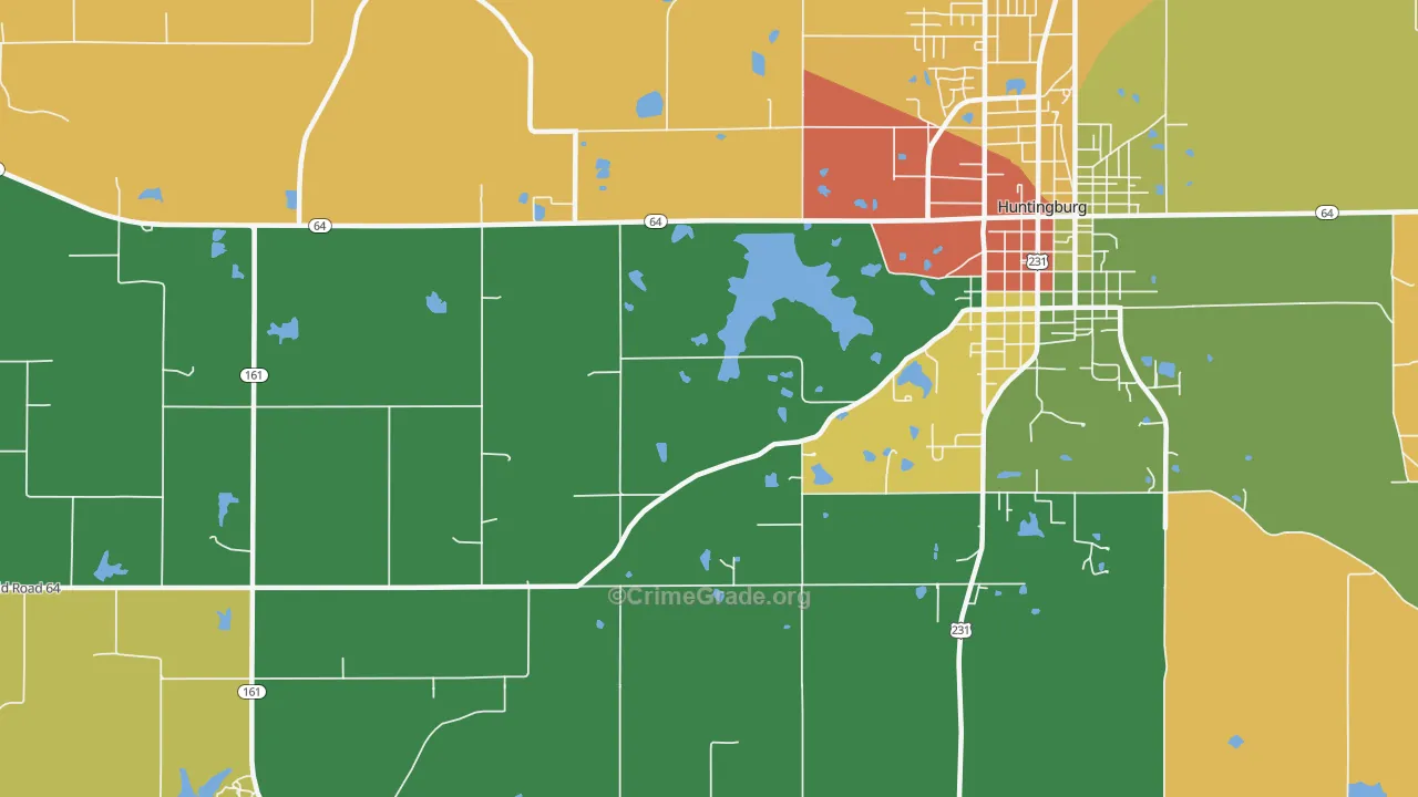 Maltersville, IN Map of Arson Rates