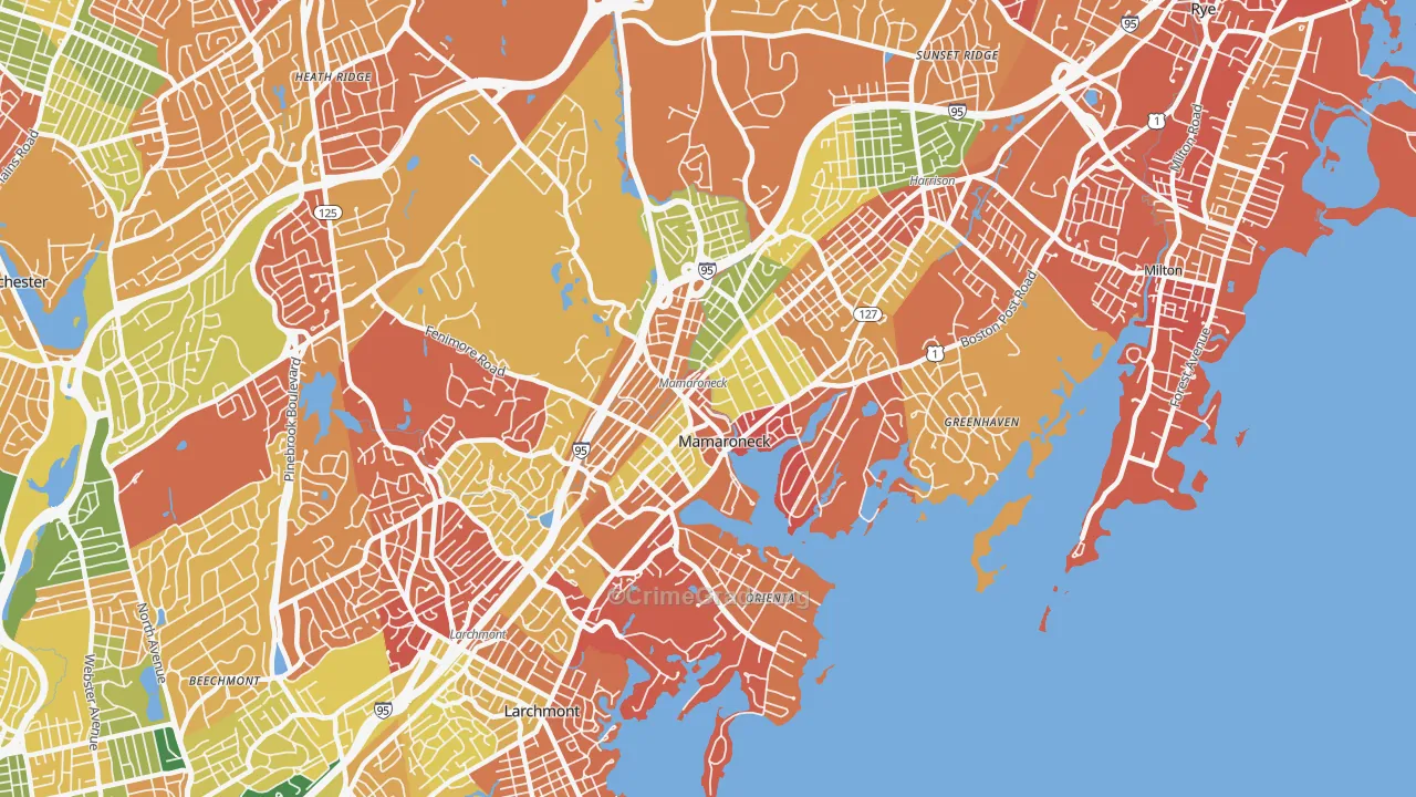 Mamaroneck, NY Map of Arson Rates