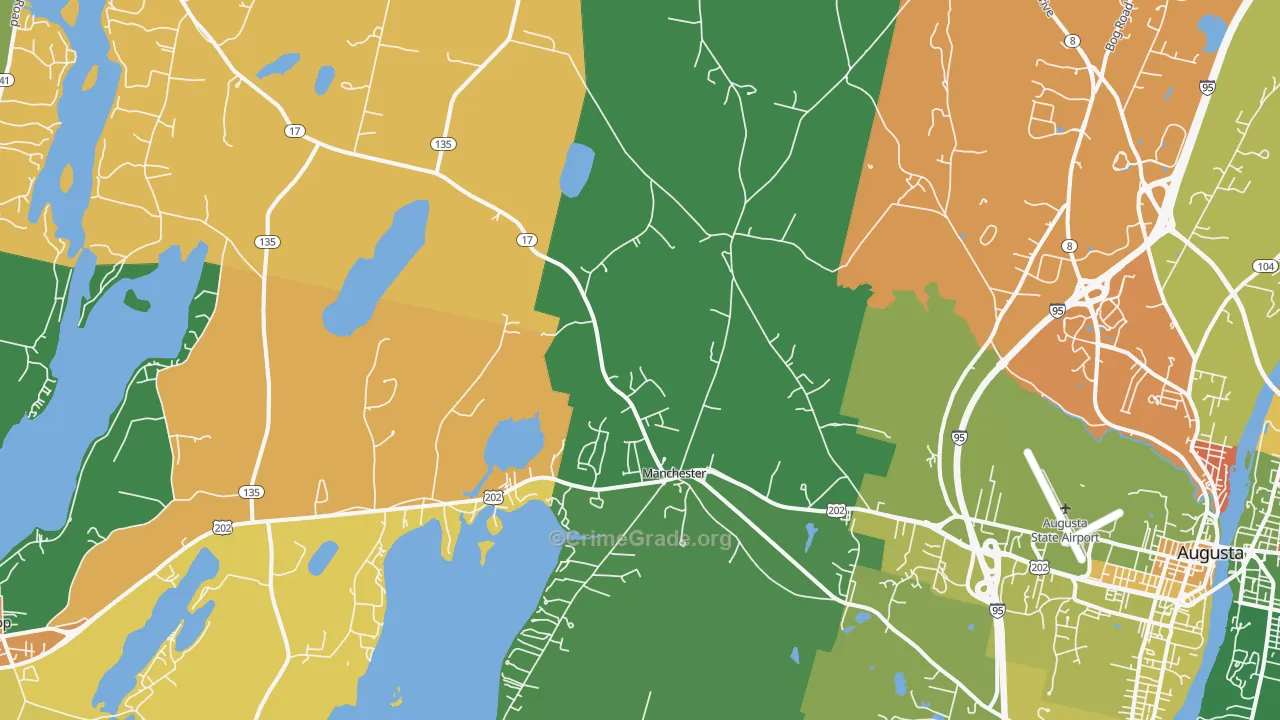 Manchester, ME Map of Arson Rates