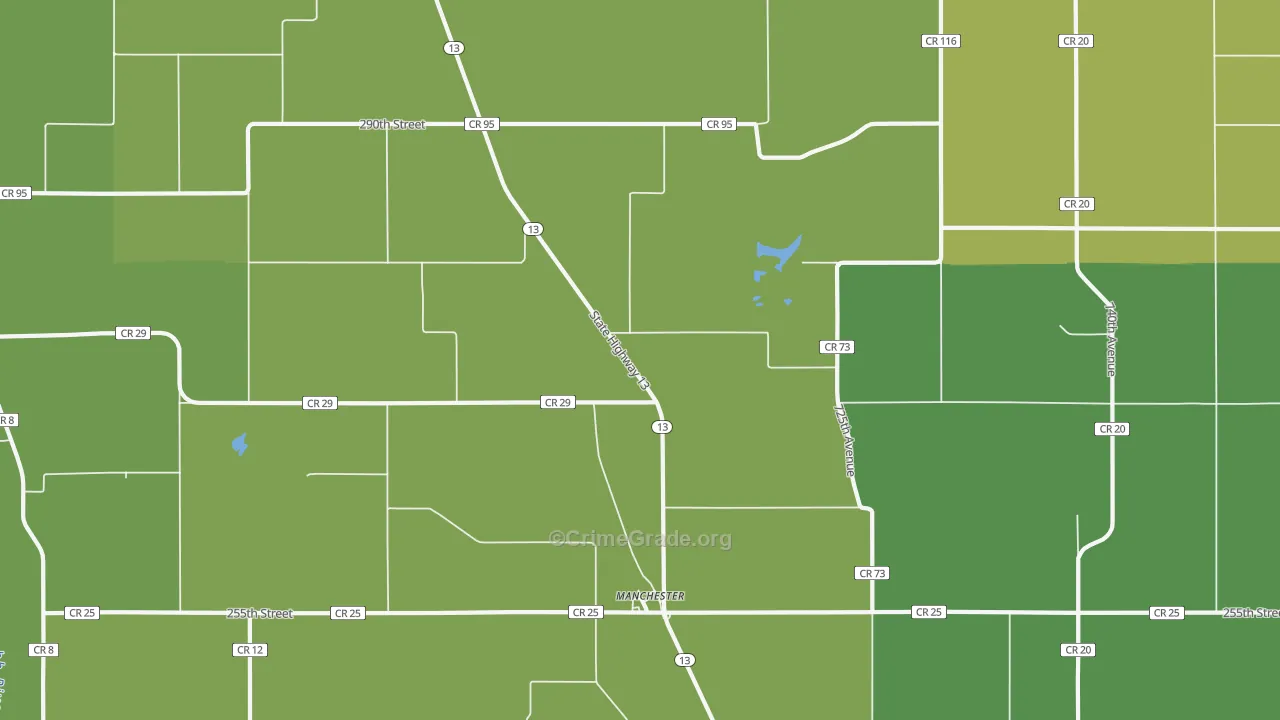 Manchester, MN Map of Arson Rates