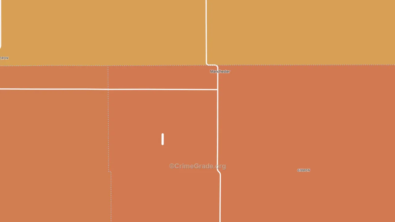 Manchester, OK Map of Arson Rates