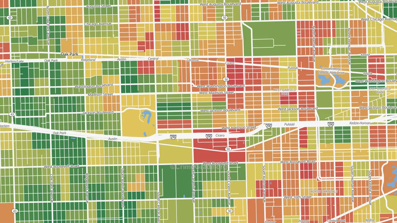 Mandell, Chicago, IL Map of Arson Rates