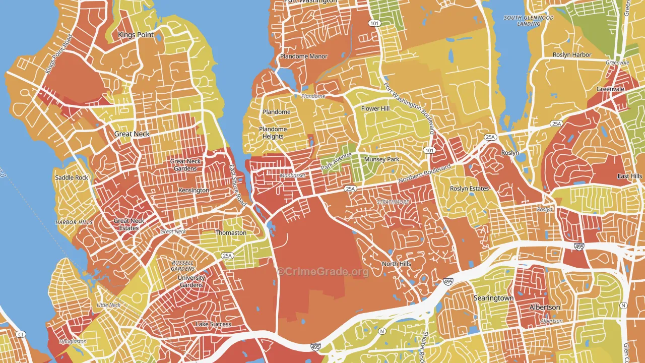 Manhasset, NY Map of Arson Rates