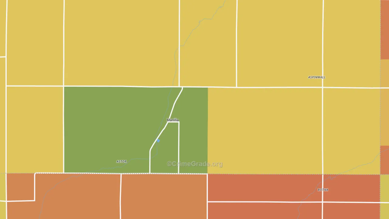 Manilla, IA Map of Arson Rates
