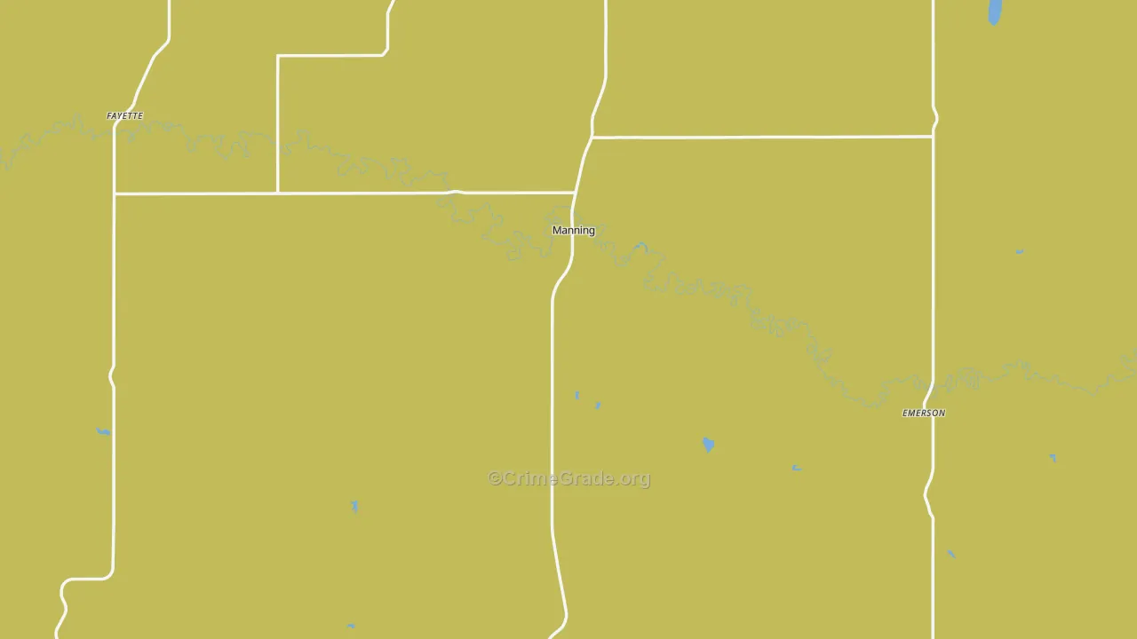 Manning, ND Map of Arson Rates
