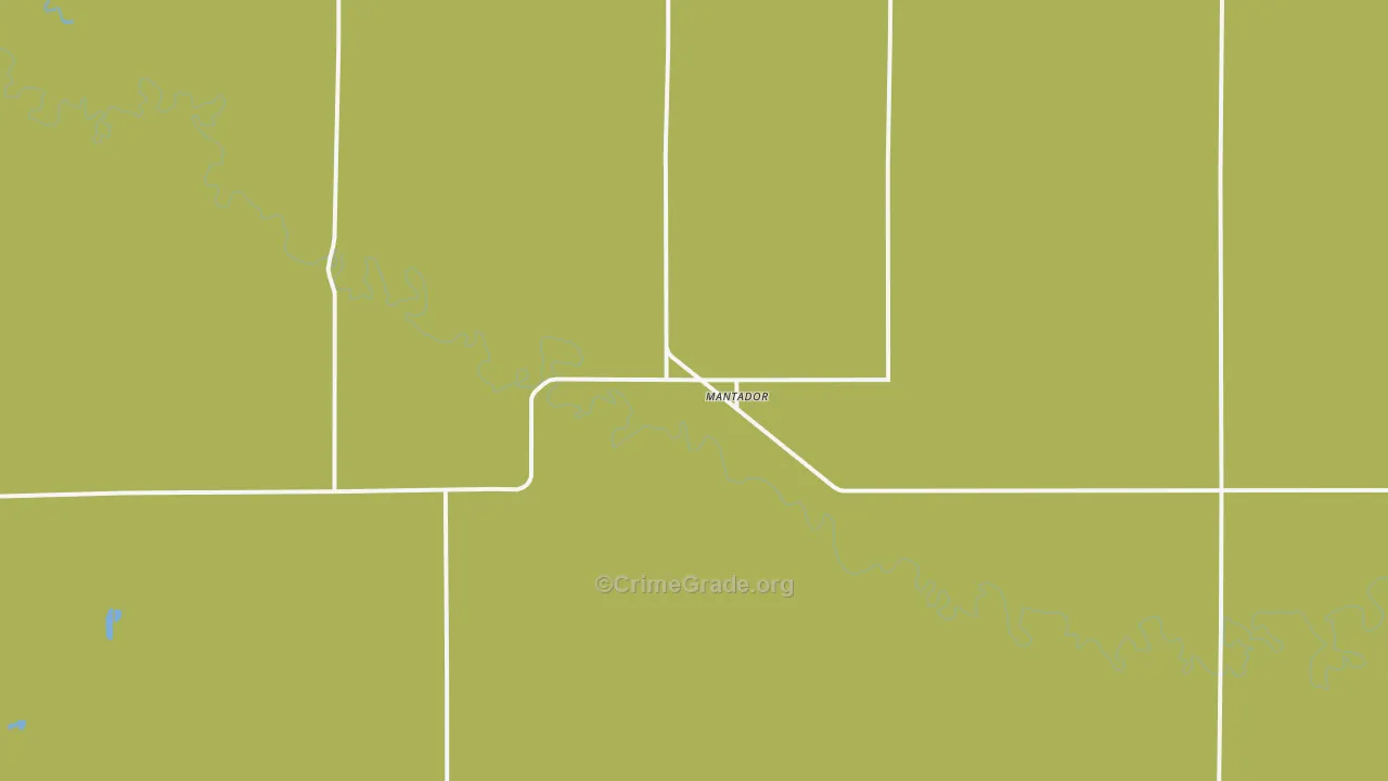 Mantador, ND Map of Arson Rates