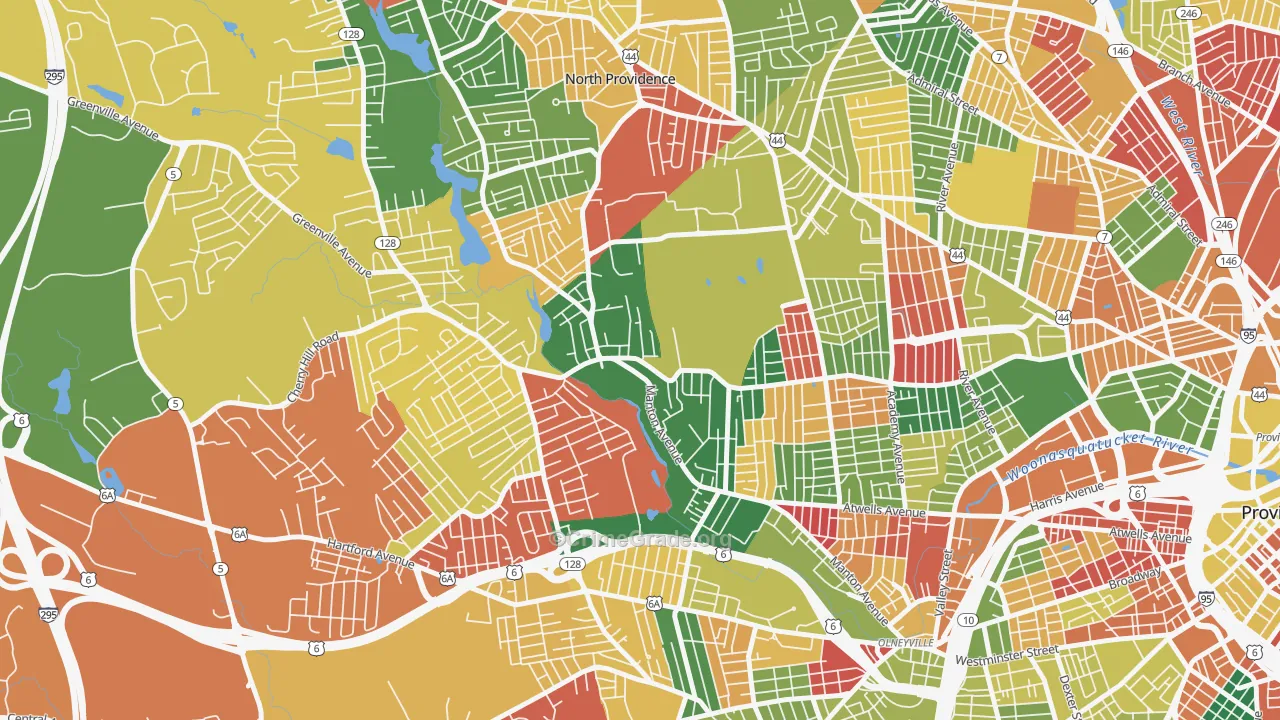 Manton, Providence, RI Map of Arson Rates