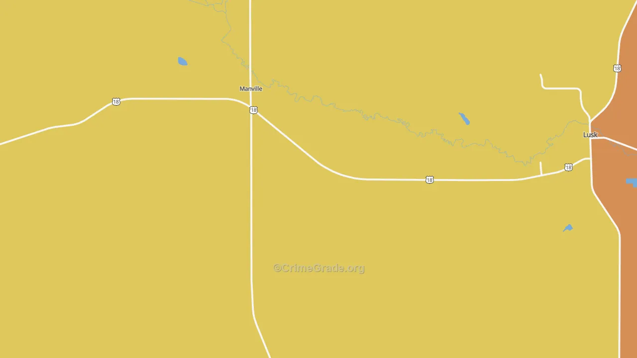 Manville, WY Map of Arson Rates