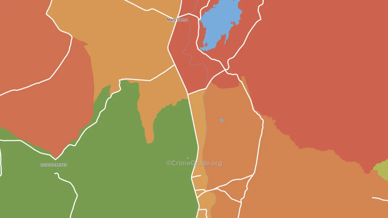 Many Farms, AZ Map of Arson Rates
