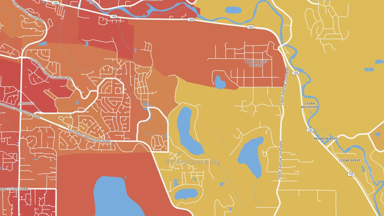Maple Heights-Lake Desire, Renton, WA Map of Arson Rates