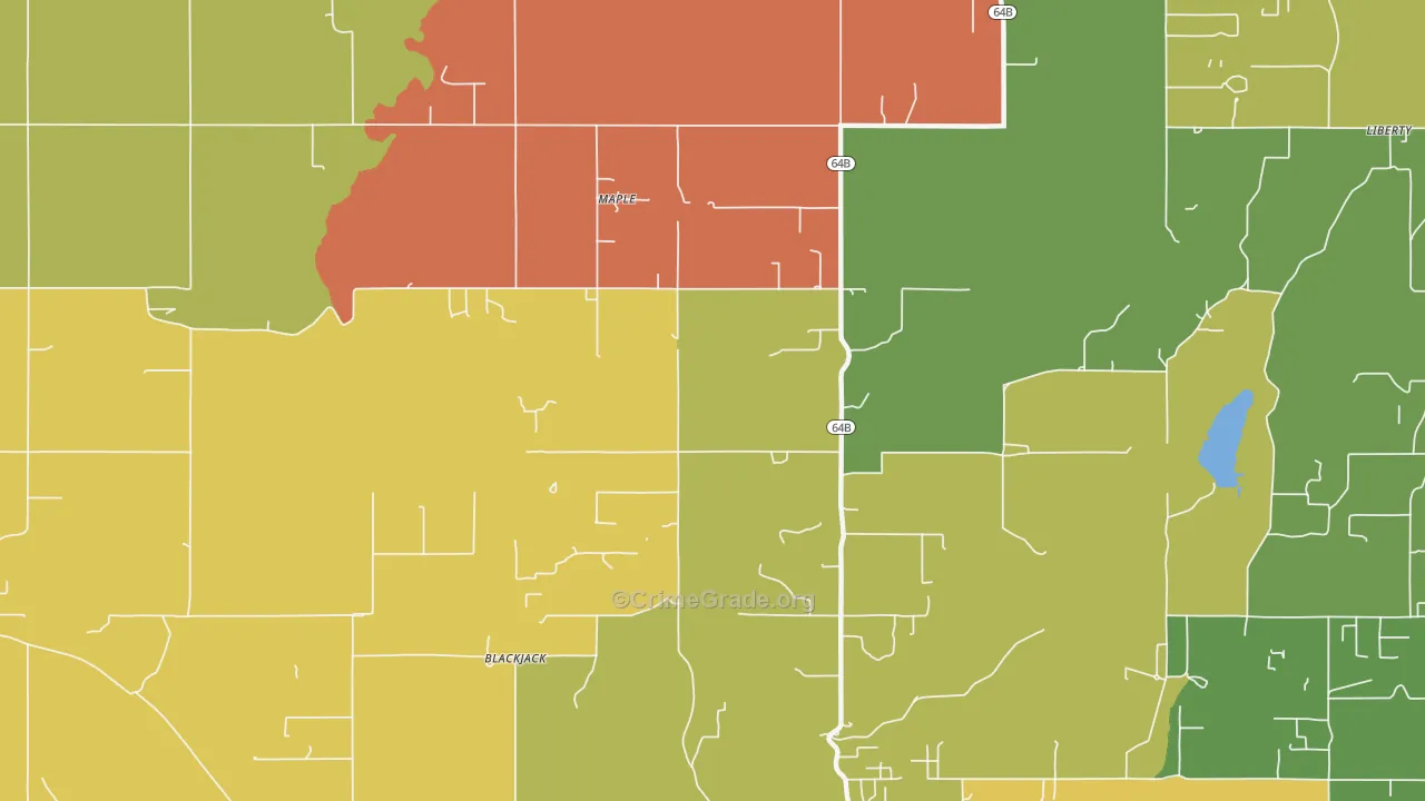 Maple, OK Map of Arson Rates