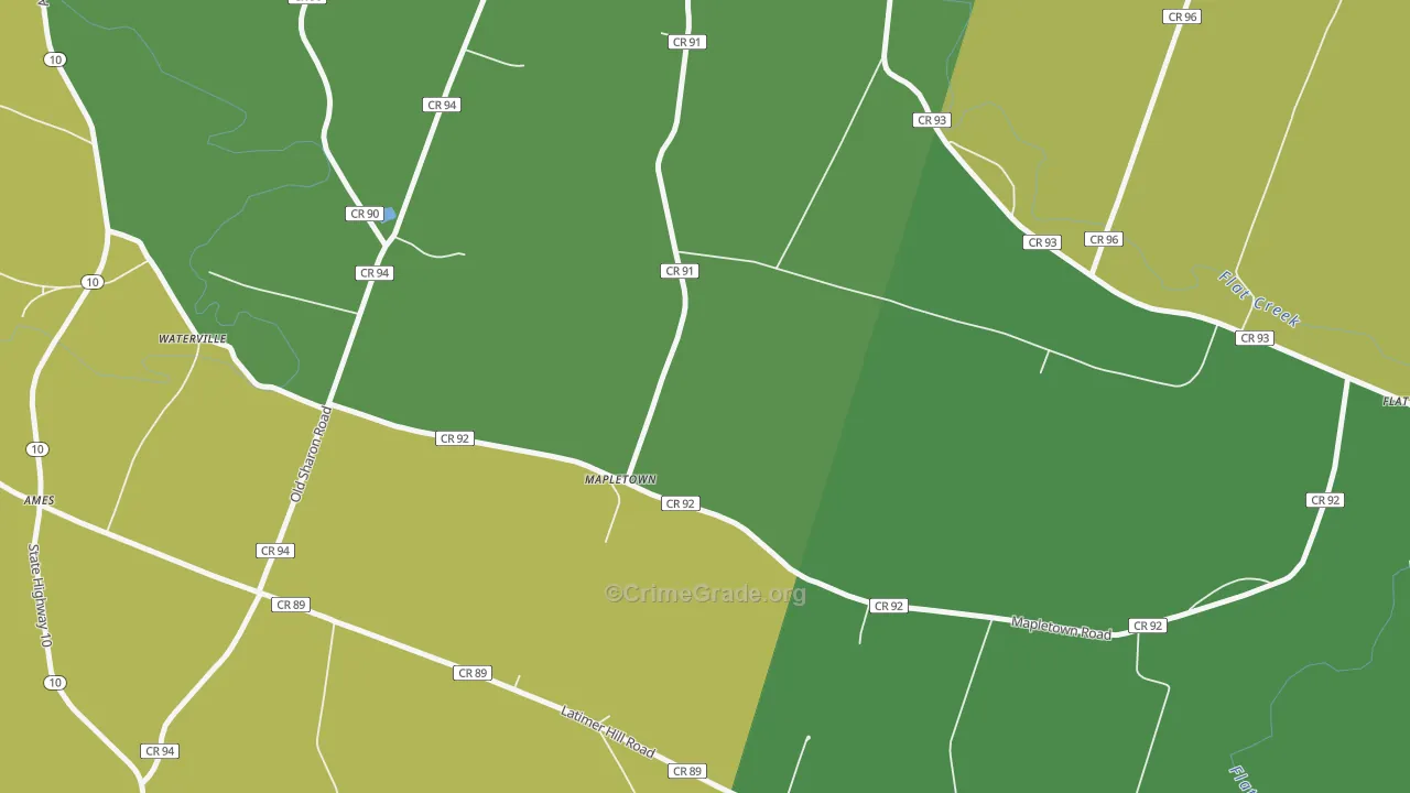 Mapletown, NY Map of Arson Rates