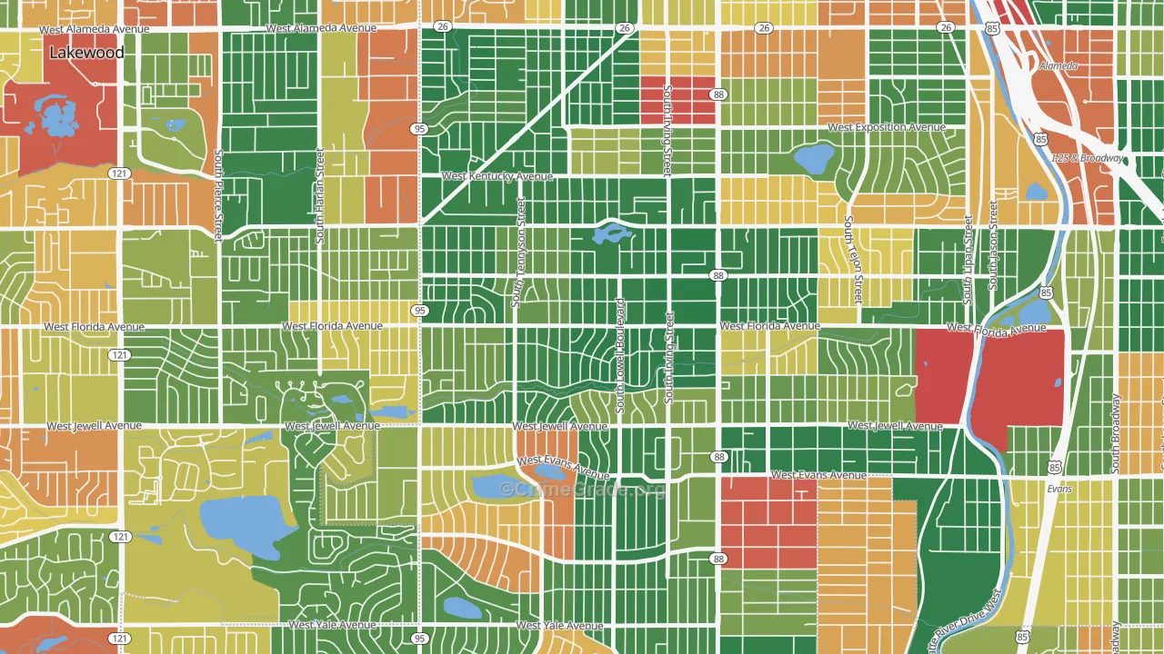 Mar Lee, Denver, CO Map of Arson Rates