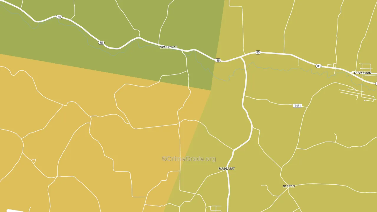 Margaret, PA Map of Arson Rates