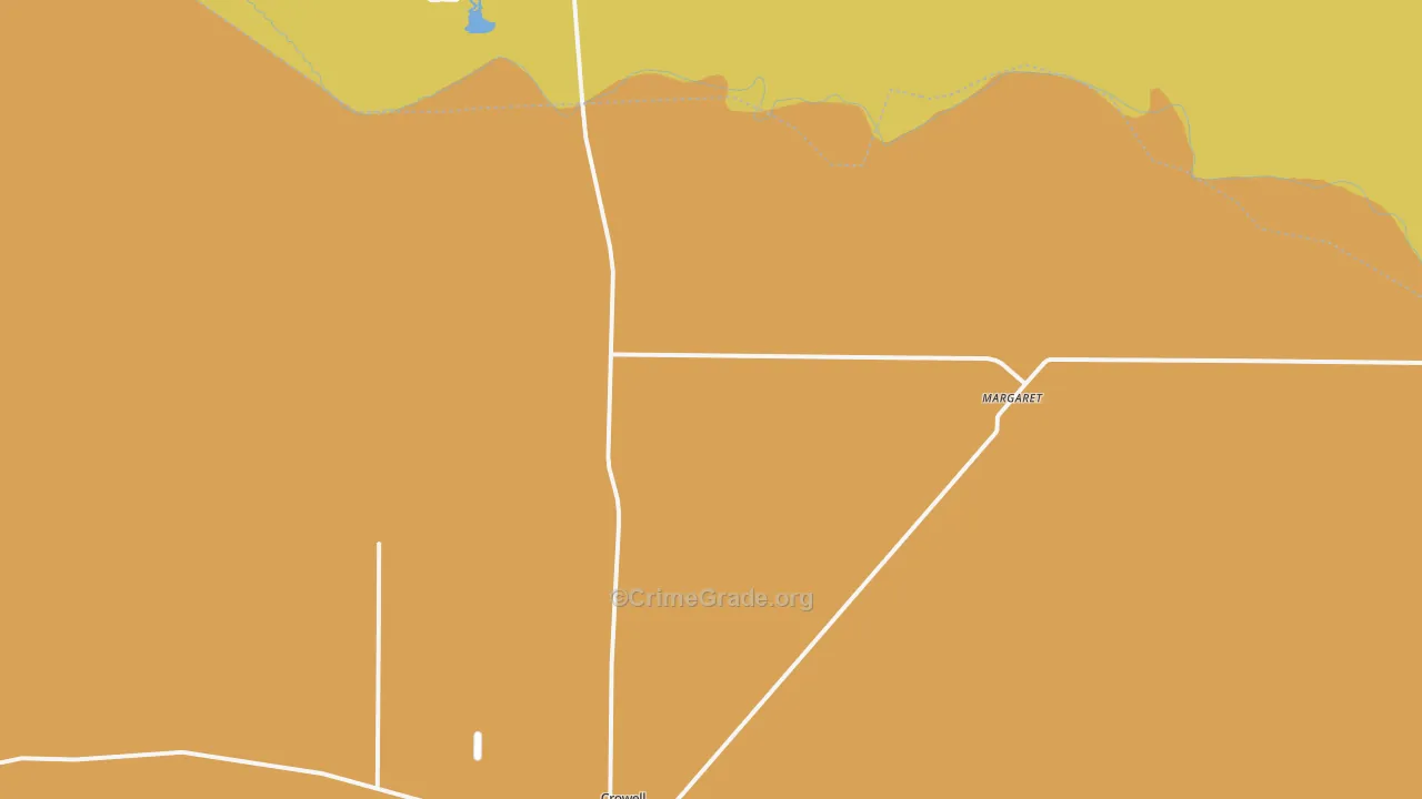 Margaret, TX Map of Arson Rates