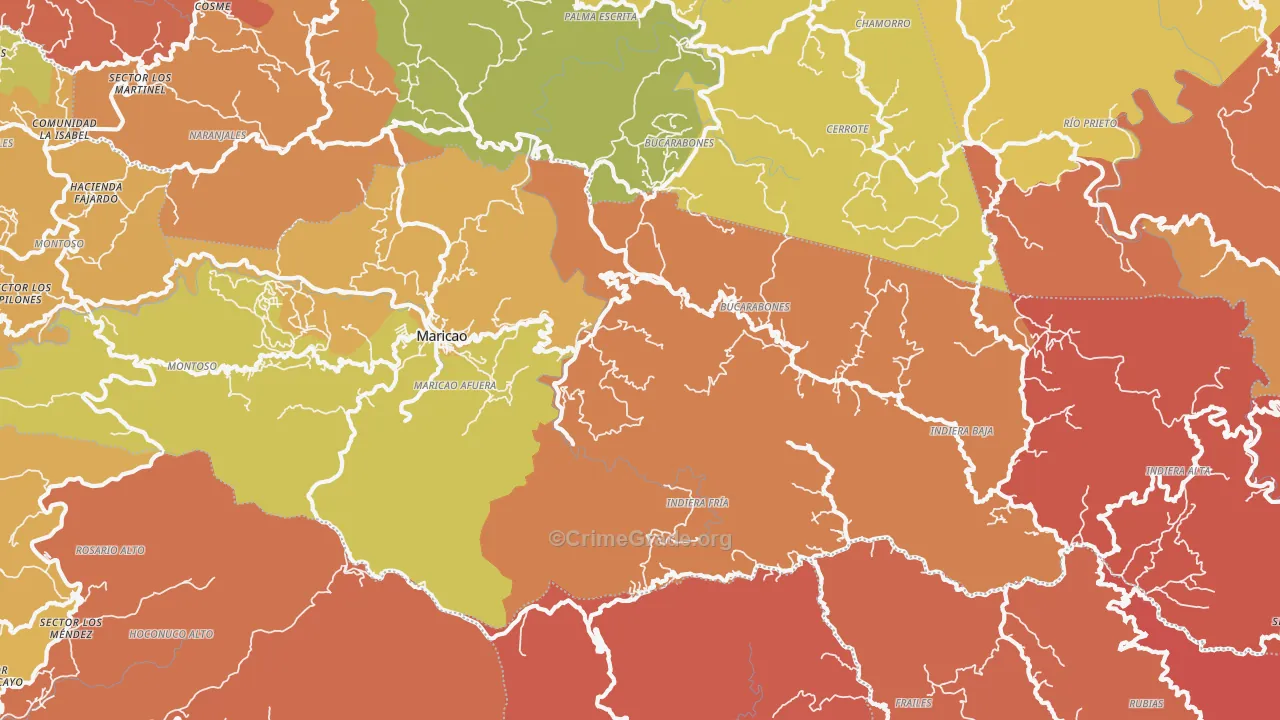 Maricao, PR Map of Arson Rates