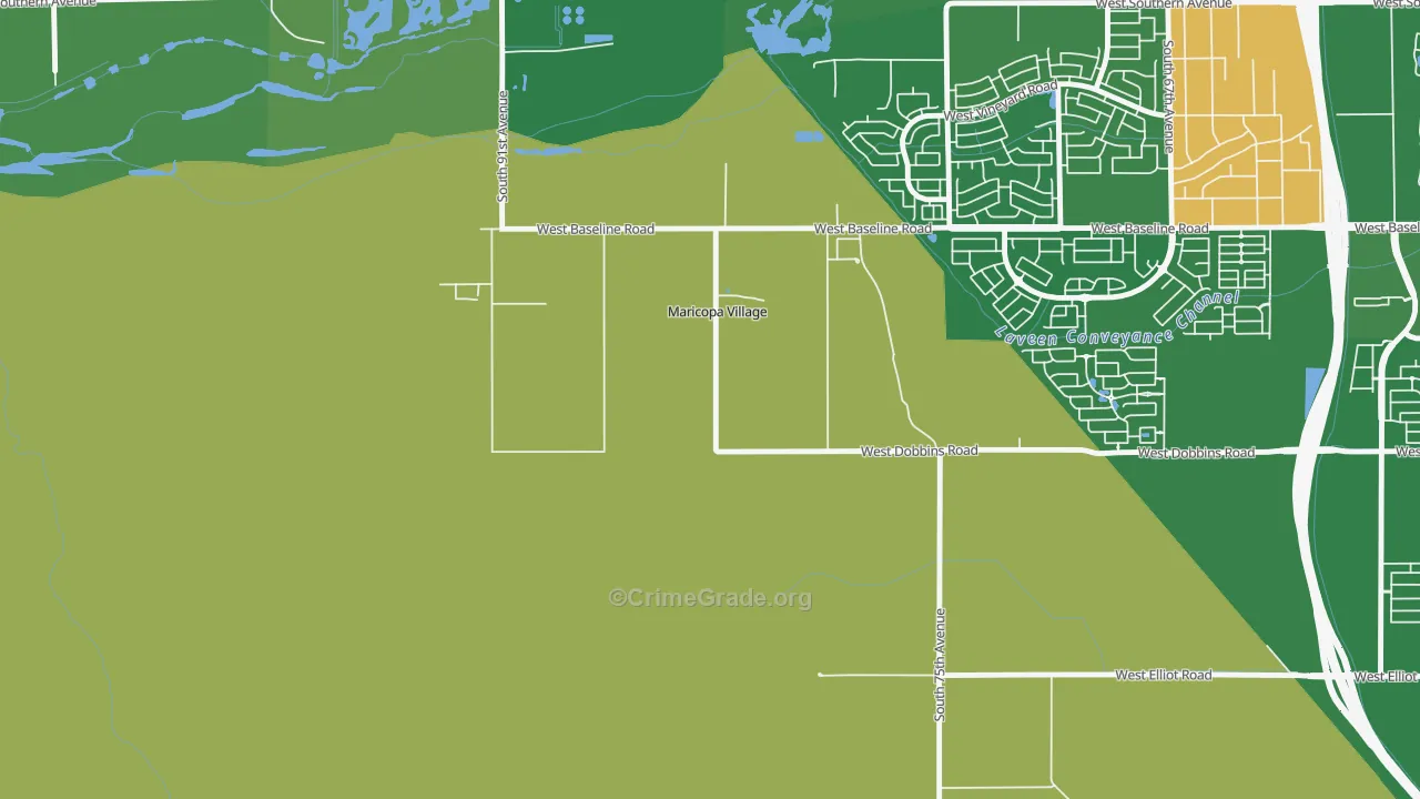 Maricopa Colony, AZ Map of Arson Rates