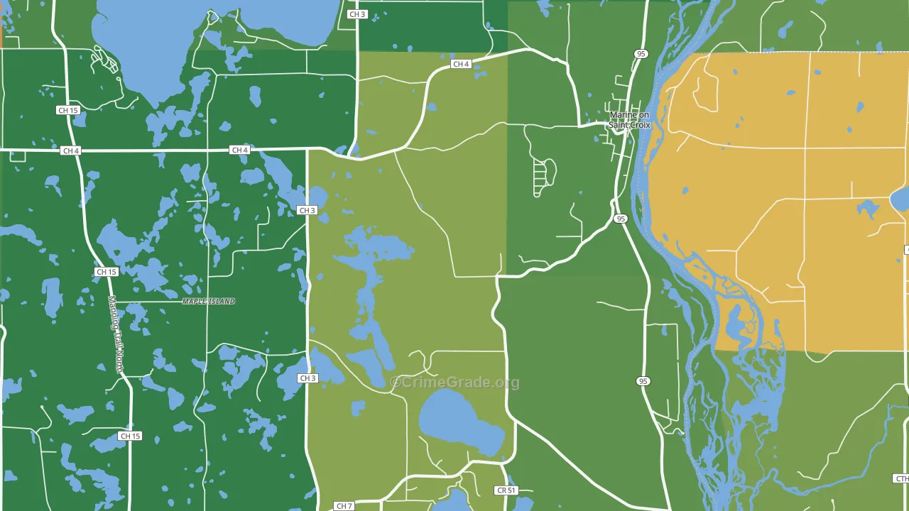 Marine On St. Croix, MN Map of Arson Rates