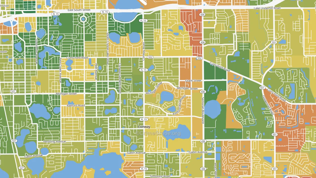 Mariners Village, Orlando, FL Map of Arson Rates