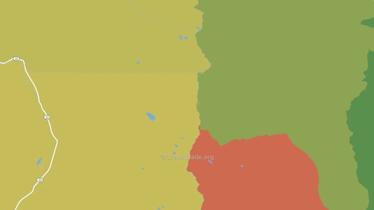 Marion Forks, OR Map of Arson Rates