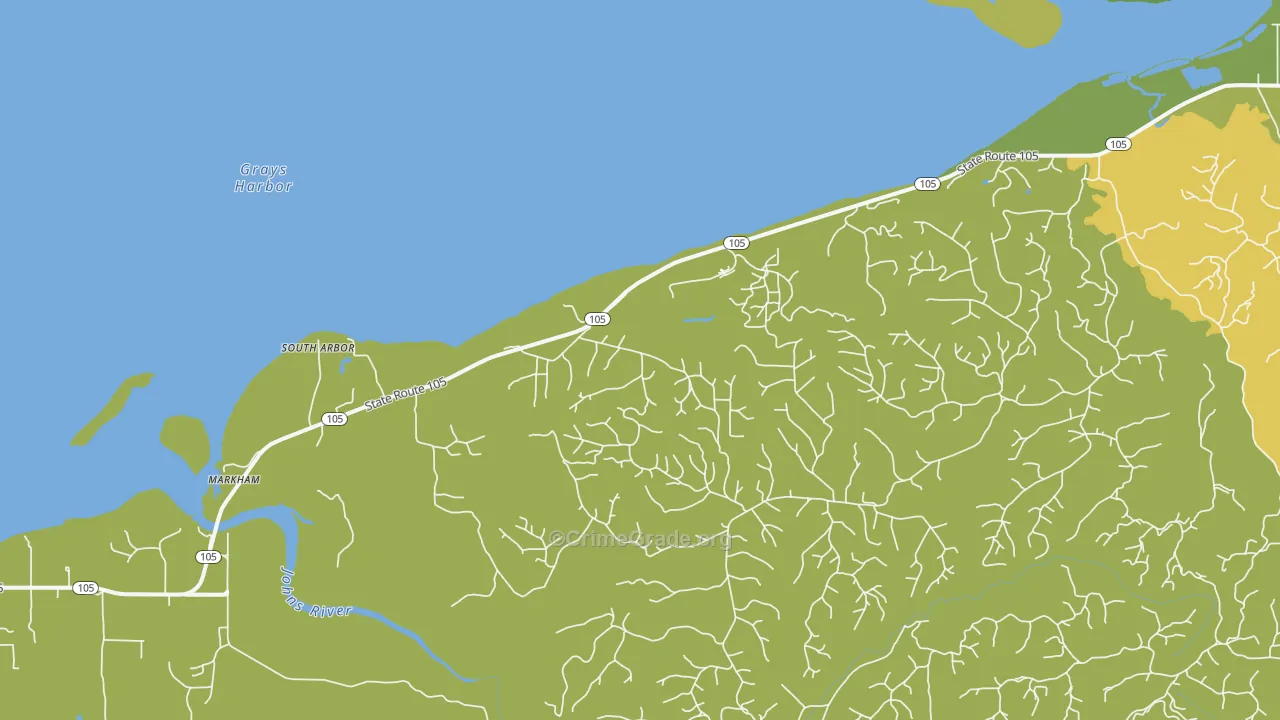 Markham, WA Map of Arson Rates