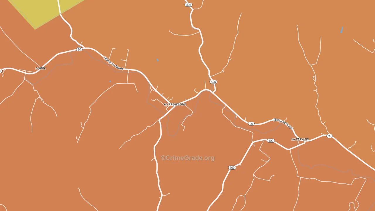Marrowbone, KY Map of Arson Rates