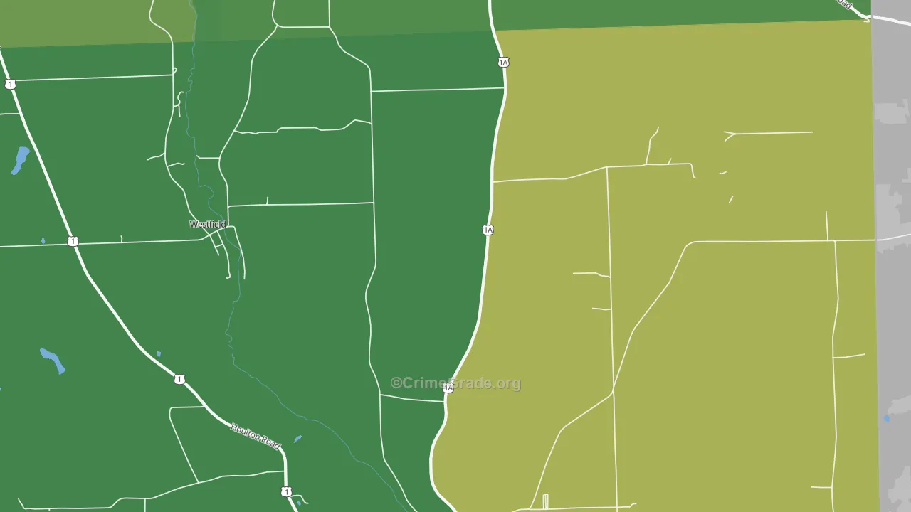 Mars Hill-Blaine, ME Map of Arson Rates