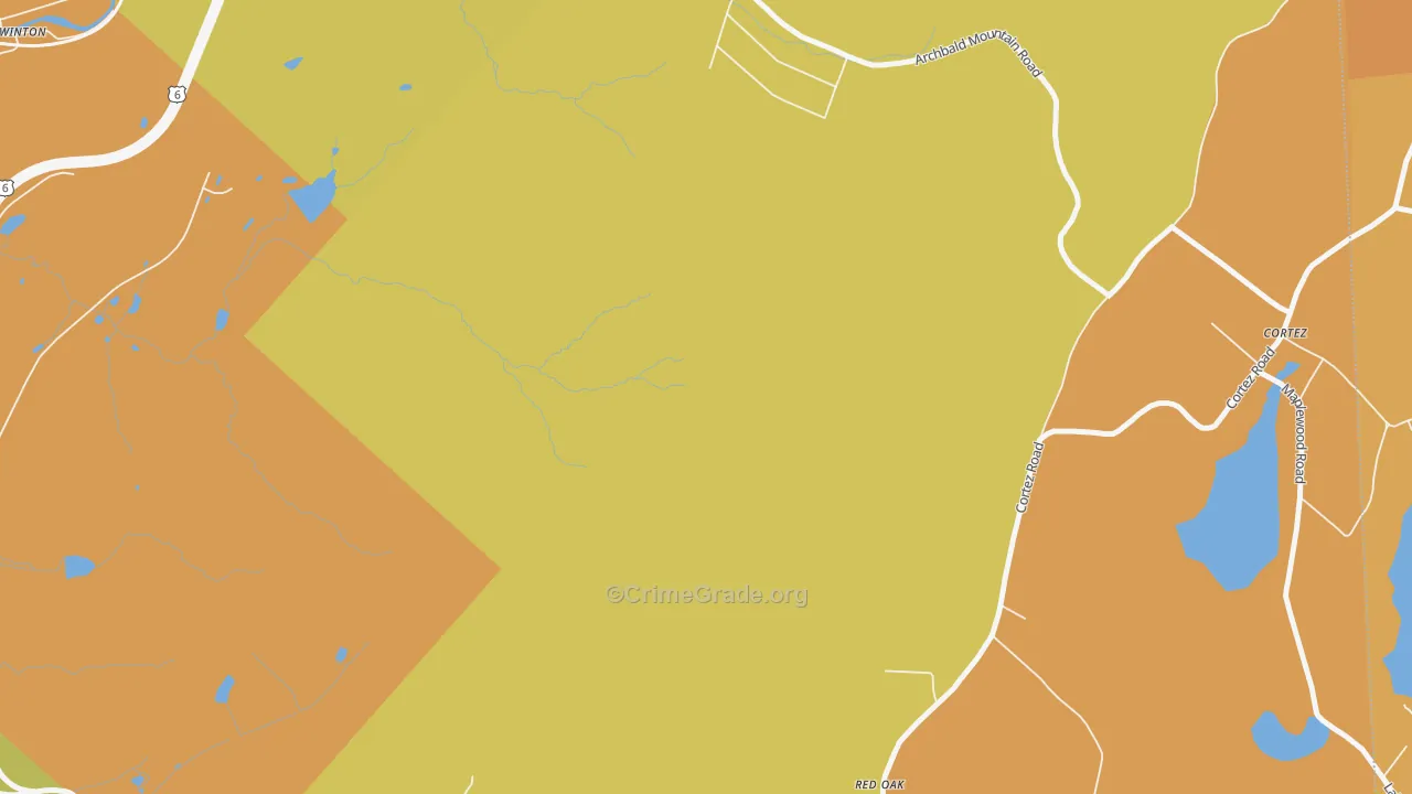 Marshwood, PA Map of Arson Rates