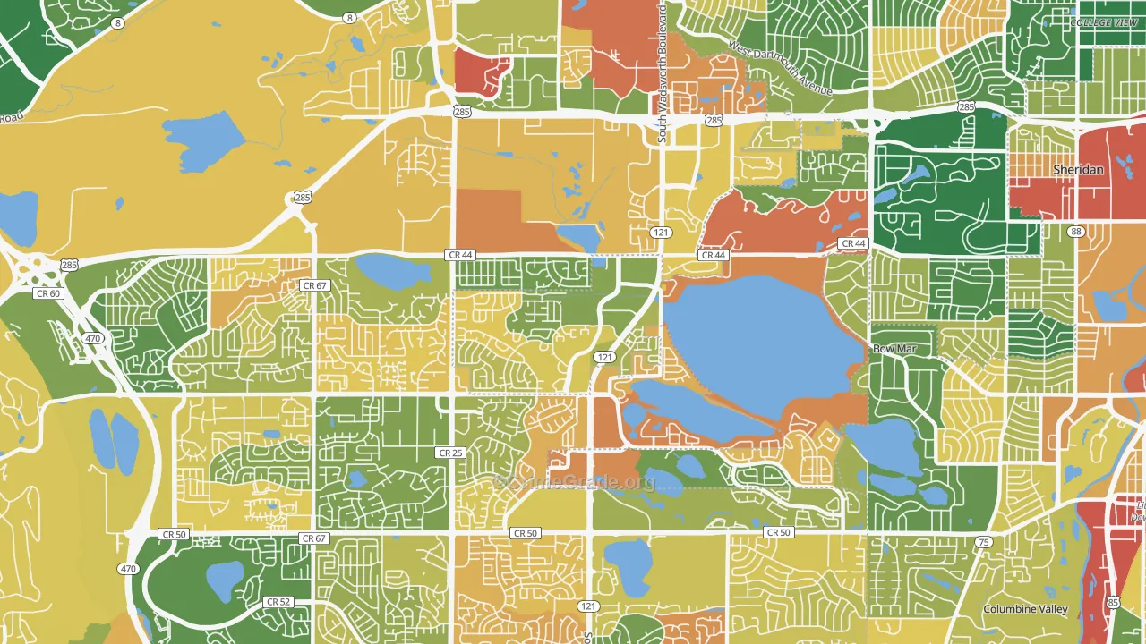 Marston, Littleton, CO Map of Arson Rates