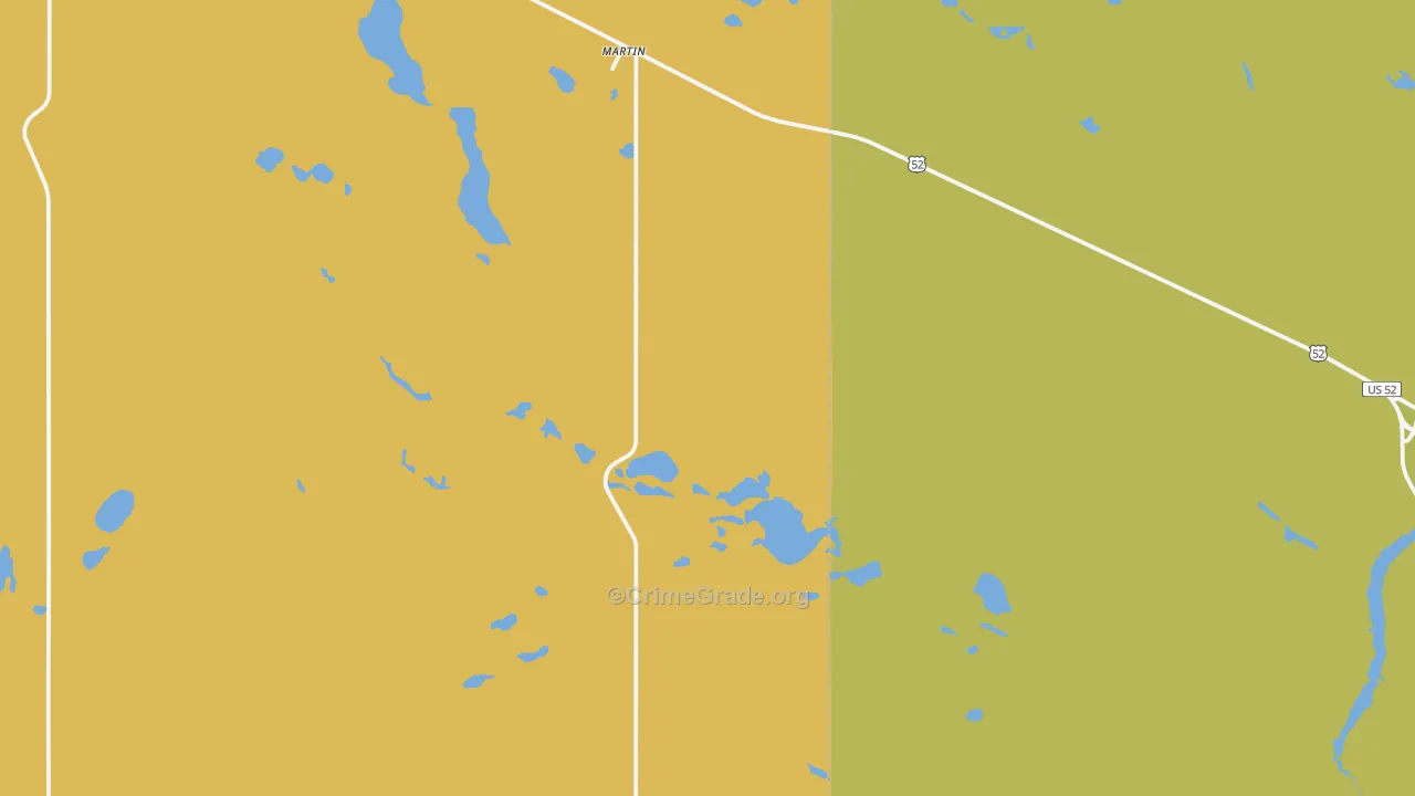 Martin, ND Map of Arson Rates