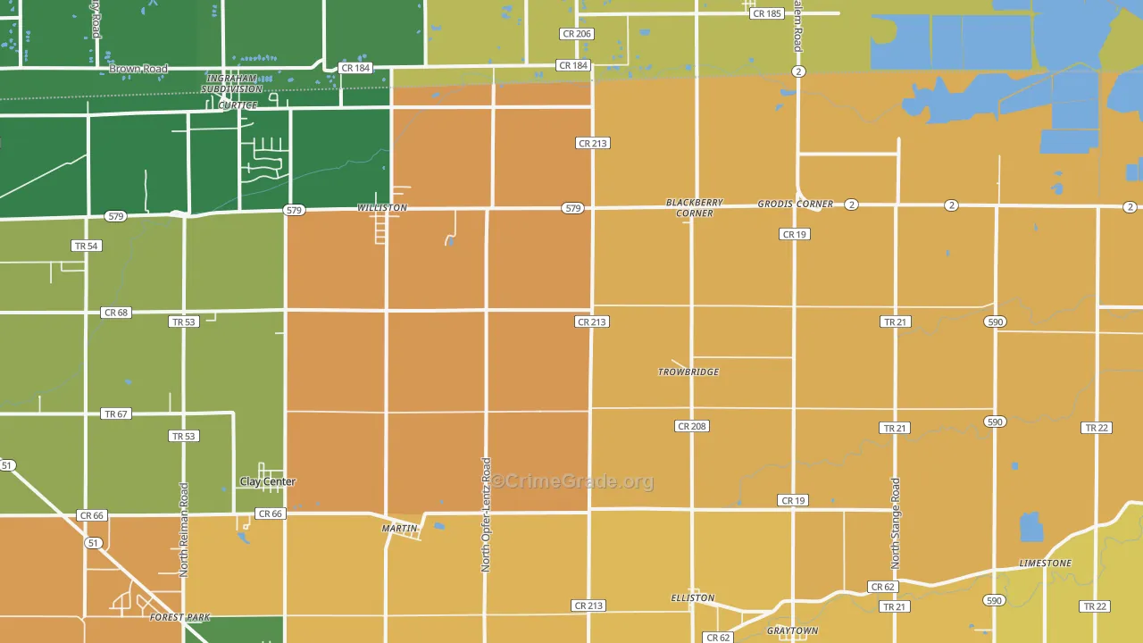 Martin, OH Map of Arson Rates