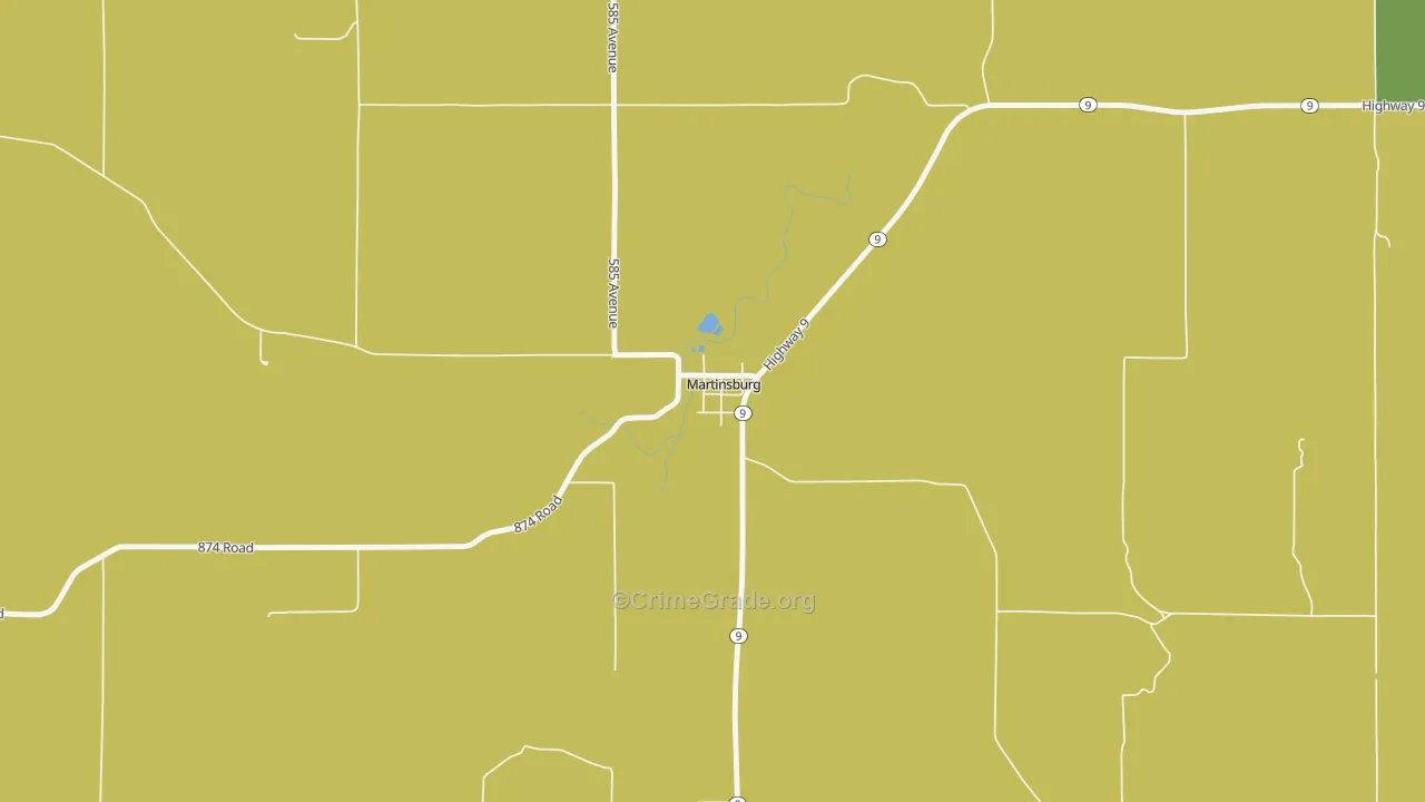 Martinsburg, NE Map of Arson Rates