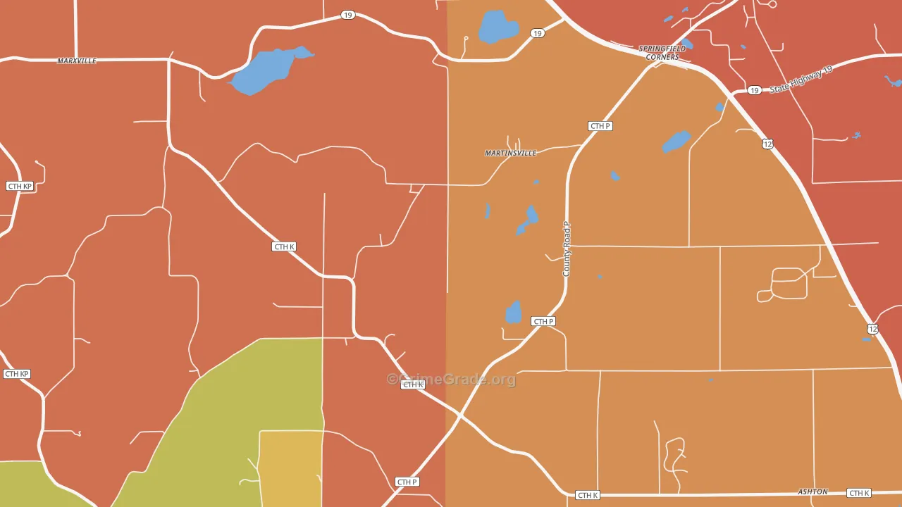Martinsville, WI Map of Arson Rates
