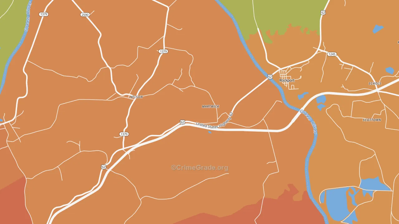 Martwick, KY Map of Arson Rates