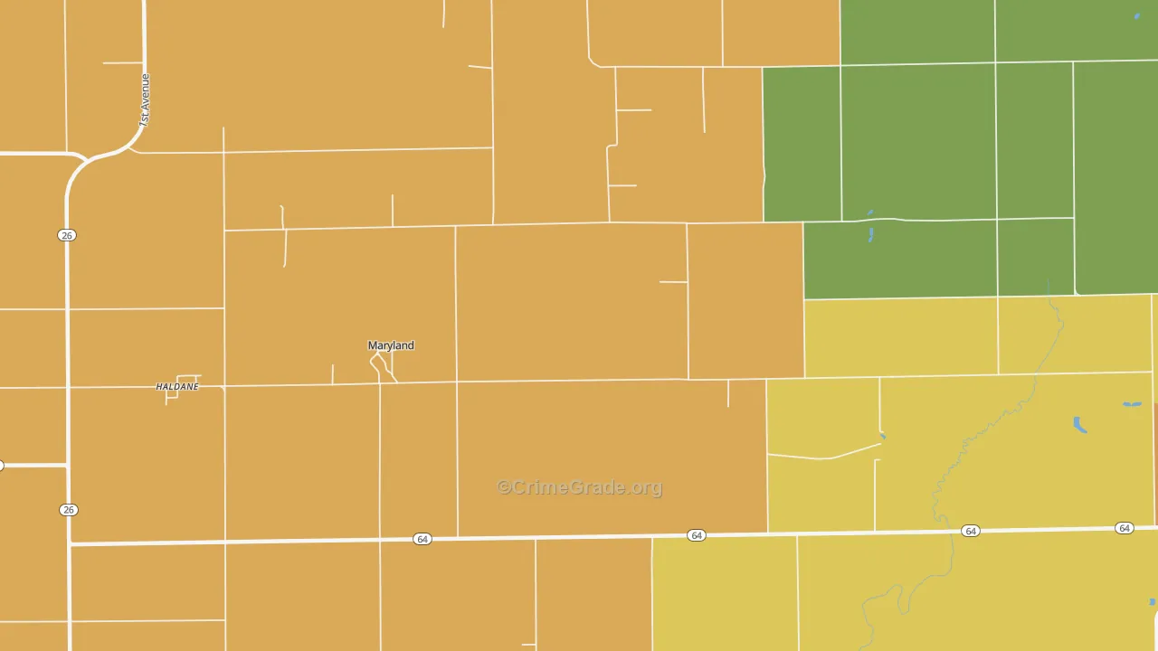 Maryland, IL Map of Arson Rates