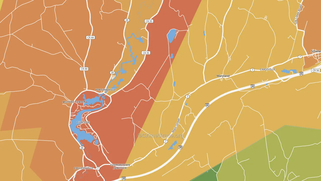 Maryland, NY Map of Arson Rates