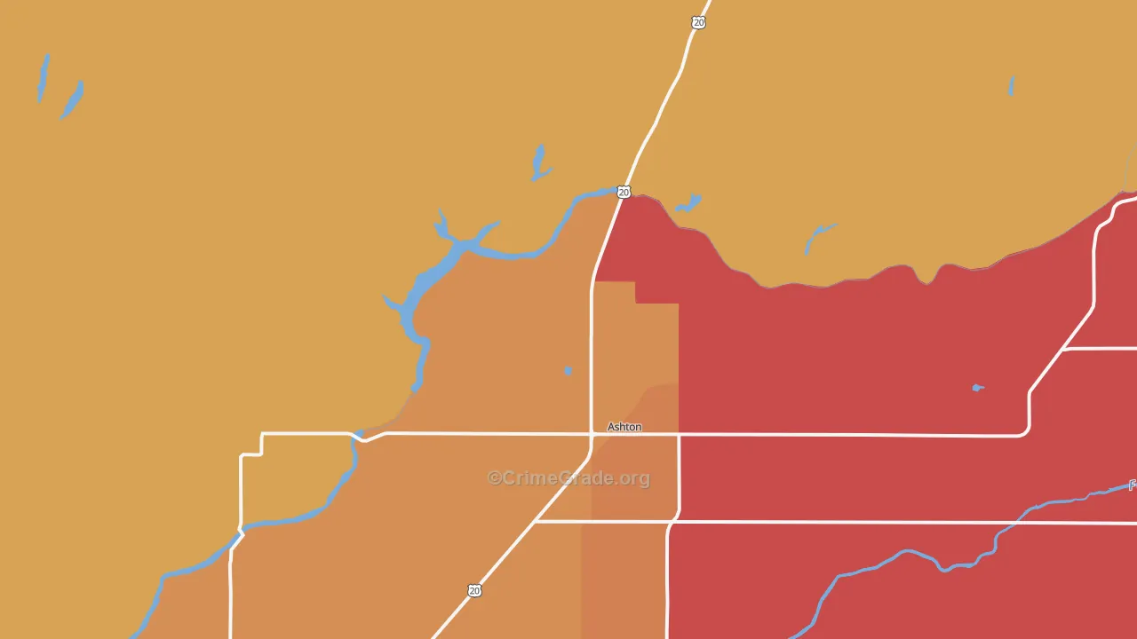 Marysville, ID Map of Arson Rates
