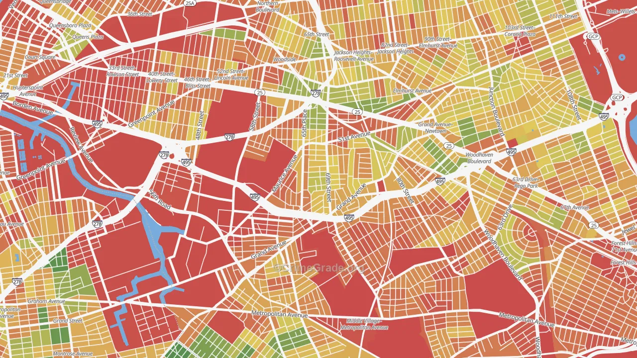 Maspeth, Queens, NY Map of Arson Rates