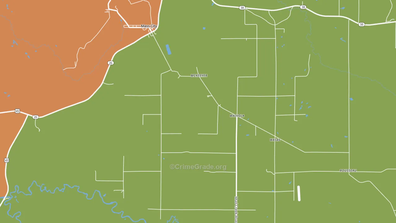Mass City, MI Map of Arson Rates