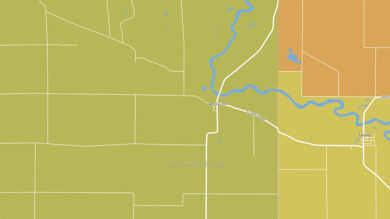 Massillon, IA Map of Arson Rates
