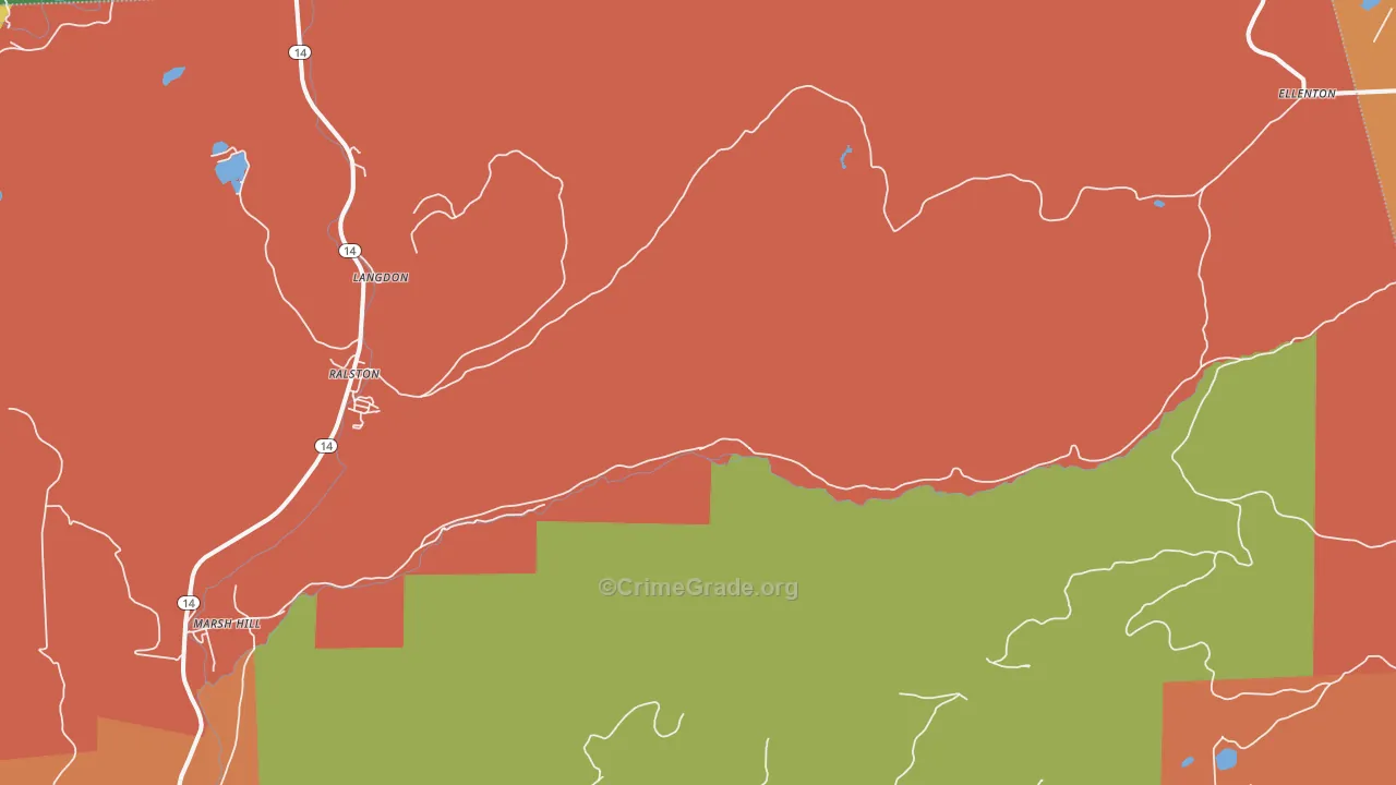 Masten, PA Map of Arson Rates
