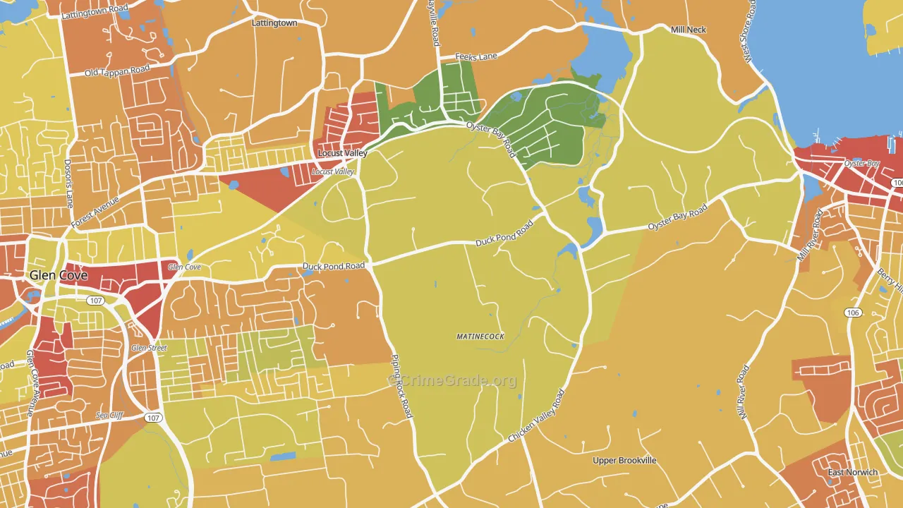 Matinecock, NY Map of Arson Rates