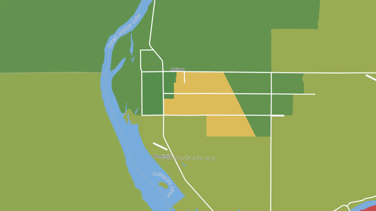Mattawa, WA Map of Arson Rates