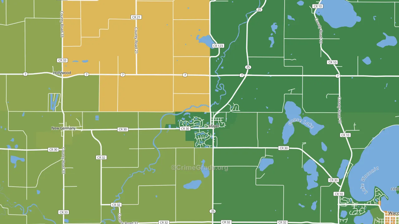 Mayer, MN Map of Arson Rates